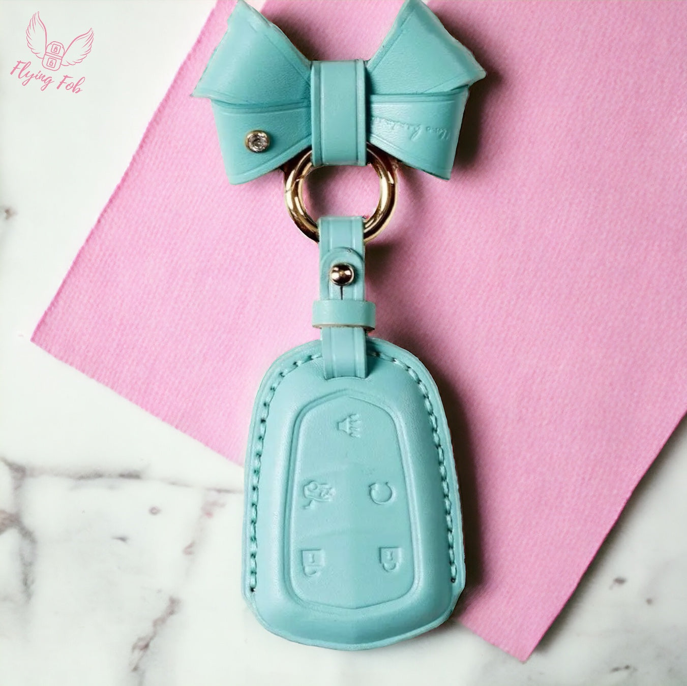 Premium Handmade Genuine Leather Car Key Fob Case Cover Shell for CADILLAC ATS CTS CT6 Escalade SRX XTS XT4 XT5 XT6