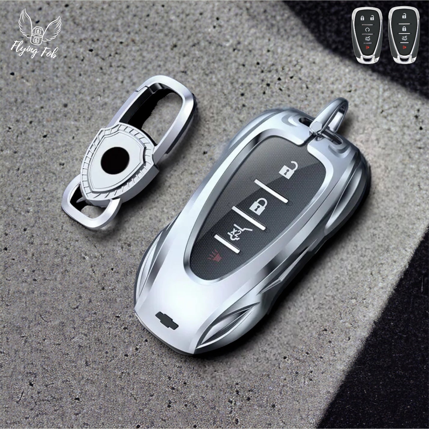 Premium Car Key Fob Case Cover Shell for CHEVROLET CHEVY Aveo Blazer Camaro Captiva Cruze Equinox Lova Malibu Sonic Hatchback Spark EV Trailblazer Traverse Trax Volt
