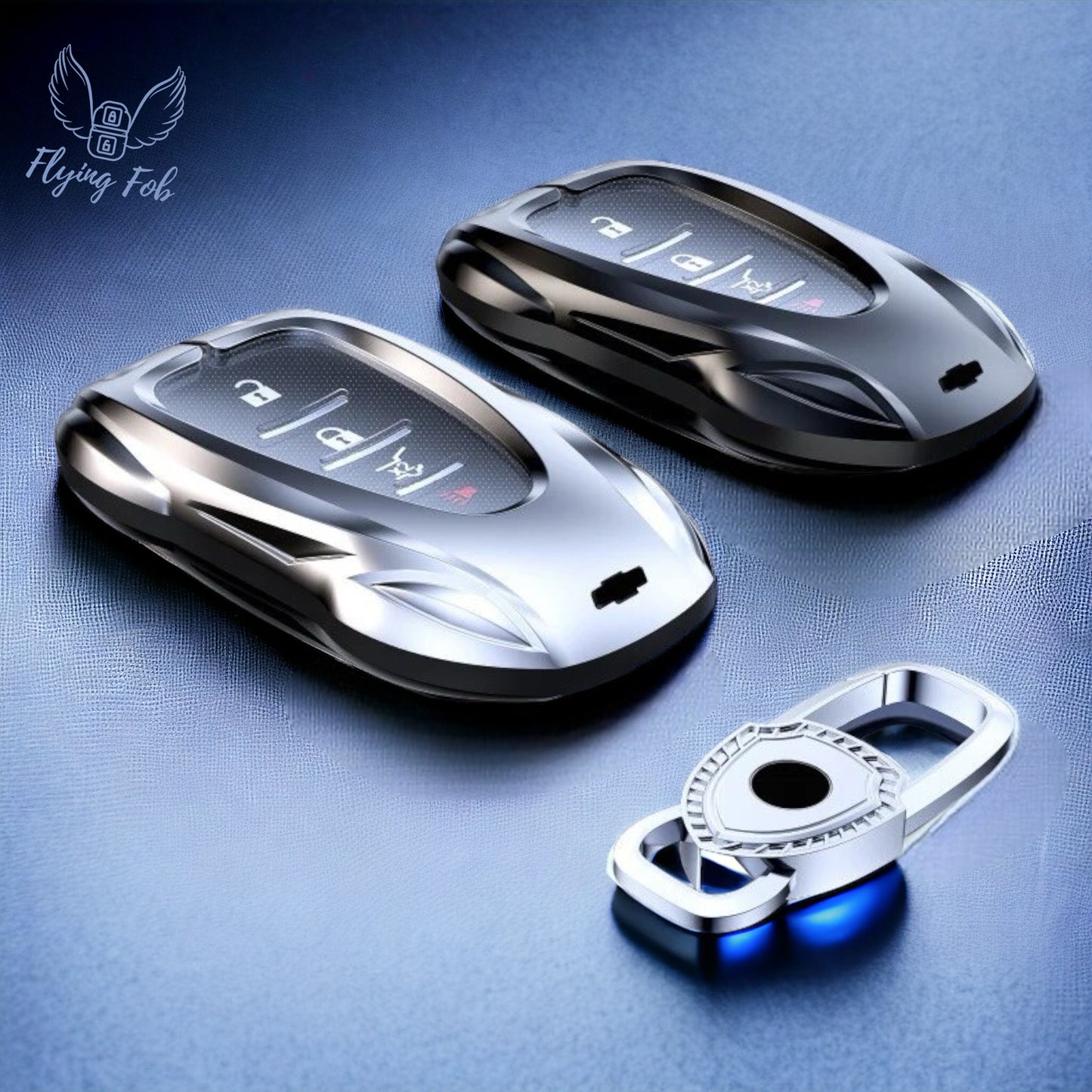 Premium Car Key Fob Case Cover Shell for CHEVROLET CHEVY Aveo Blazer Camaro Captiva Cruze Equinox Lova Malibu Sonic Hatchback Spark EV Trailblazer Traverse Trax Volt