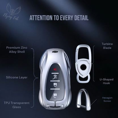 Premium Car Key Fob Case Cover Shell for CHEVROLET CHEVY Aveo Blazer Camaro Captiva Cruze Equinox Lova Malibu Sonic Hatchback Spark EV Trailblazer Traverse Trax Volt