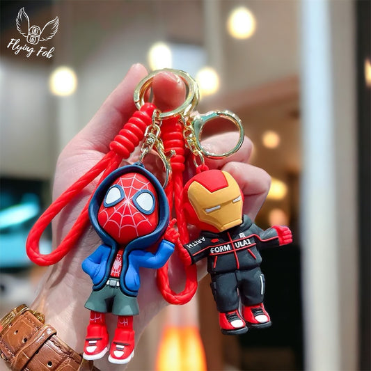 Iron Man Spider Man Keychain