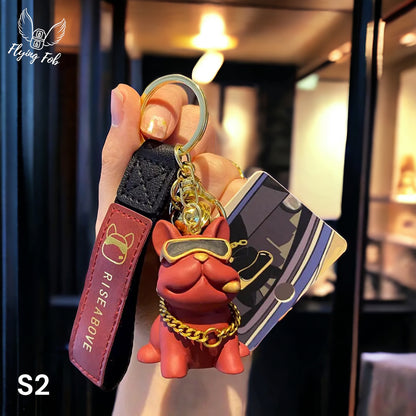 Chill Dog Keychain w/ Leather Strap